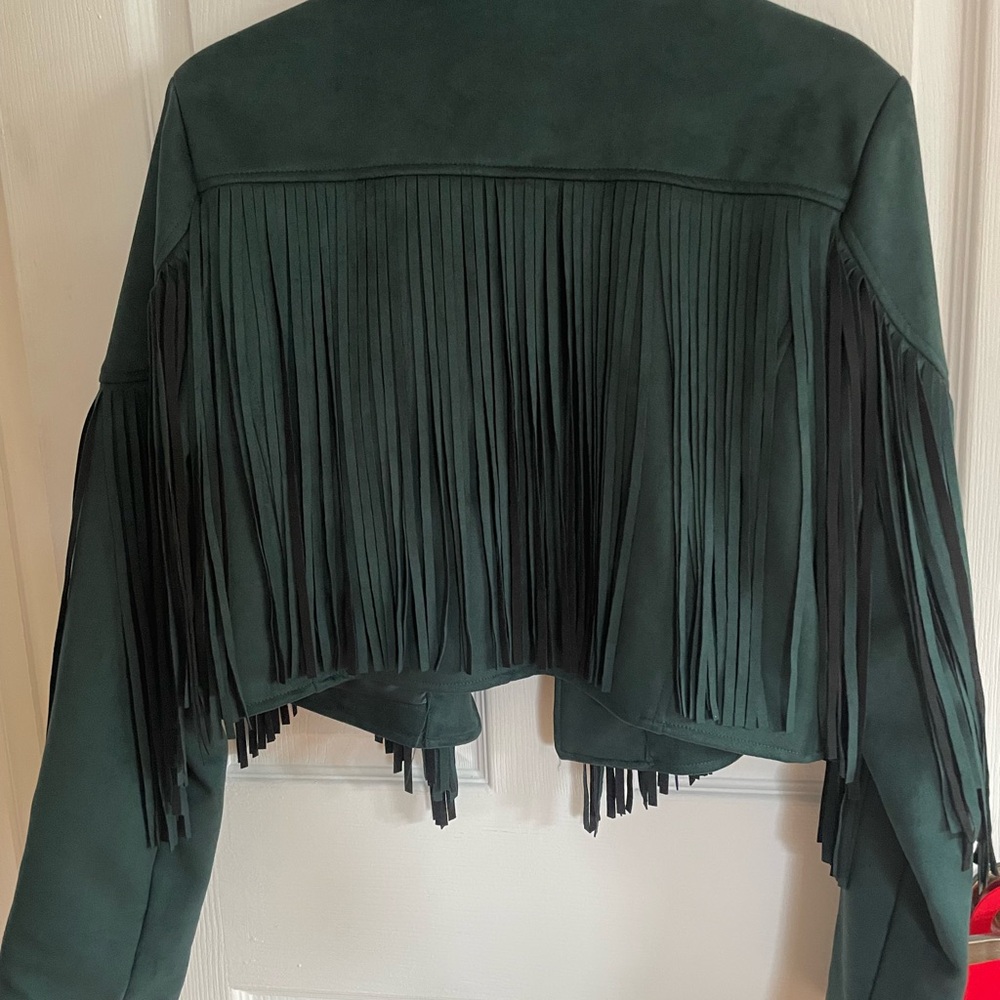 Green Fringe Jacket - Picture 3 of 3